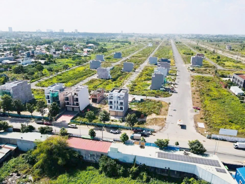 Toàn cảnh khu đô thị Đông Bình Dương từ trên cao được chụp bằng flycam.